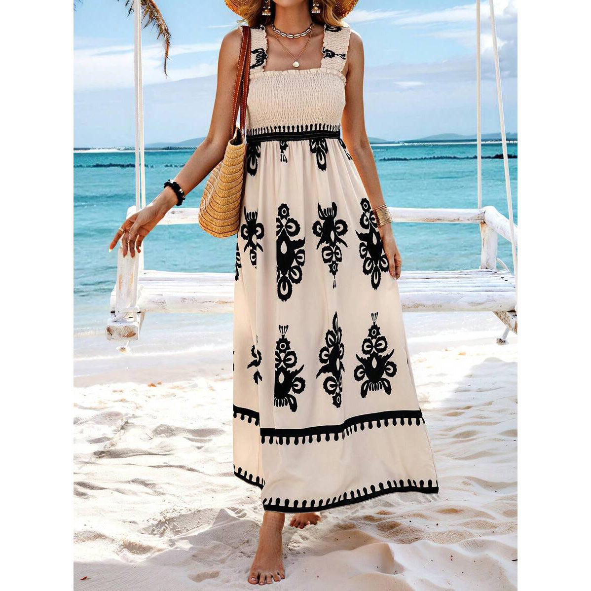 2024 SHEIN VCAY Women's Floral Cross-Front Dress